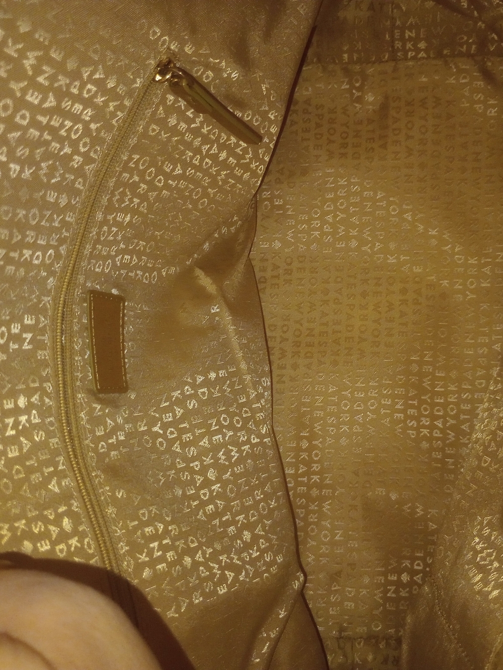 kate spade Metallic Gold Polka Dot Tote - Picture 8 of 13